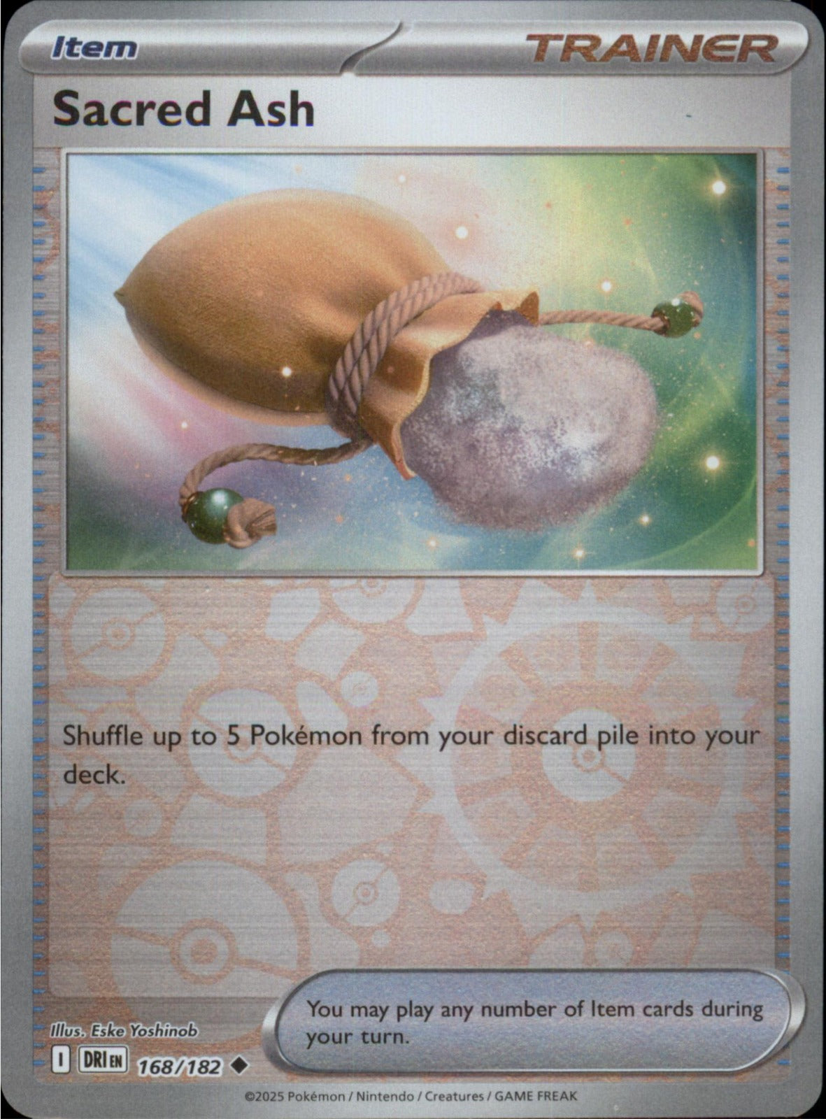Pokemon Sacred Ash Uncommon SV10: Destined Rivals 168/182 NM Reverse Holo