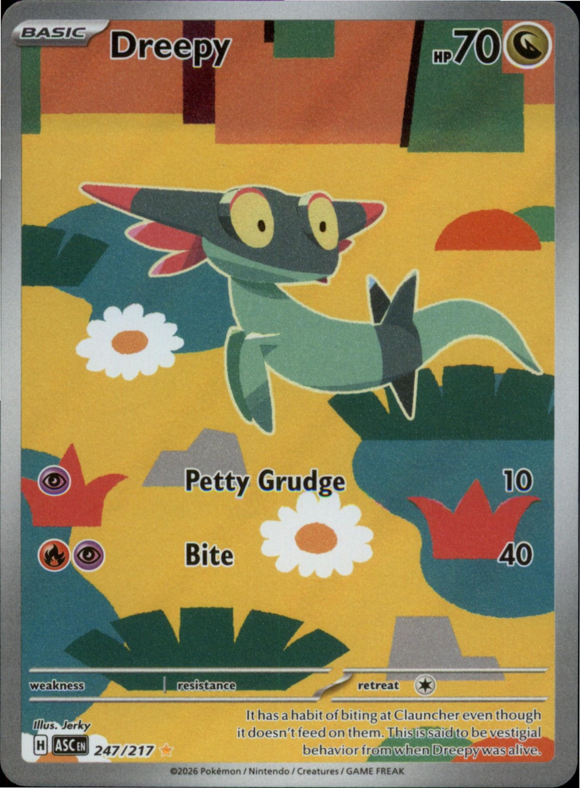 Pokemon Dreepy Illustration Rare ME: Ascended Heroes 247/217 NM Holo