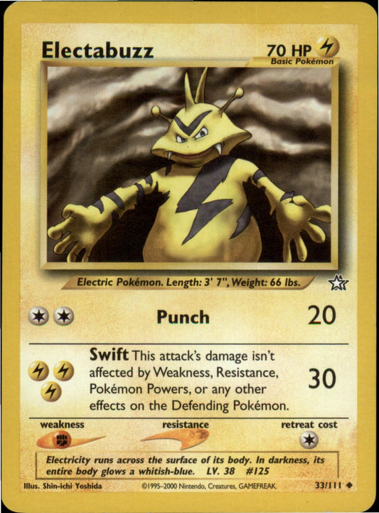 Pokemon Electabuzz Uncommon Neo Genesis 033/111 NM