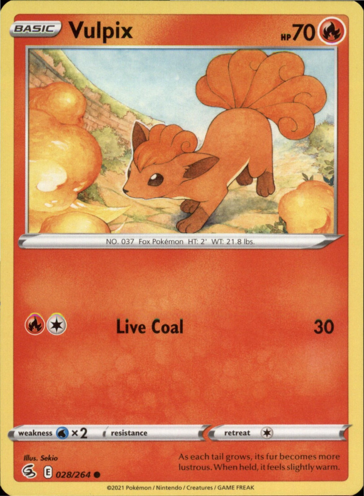 Pokemon Vulpix (28) Common SWSH08: Fusion Strike 028/264 NM