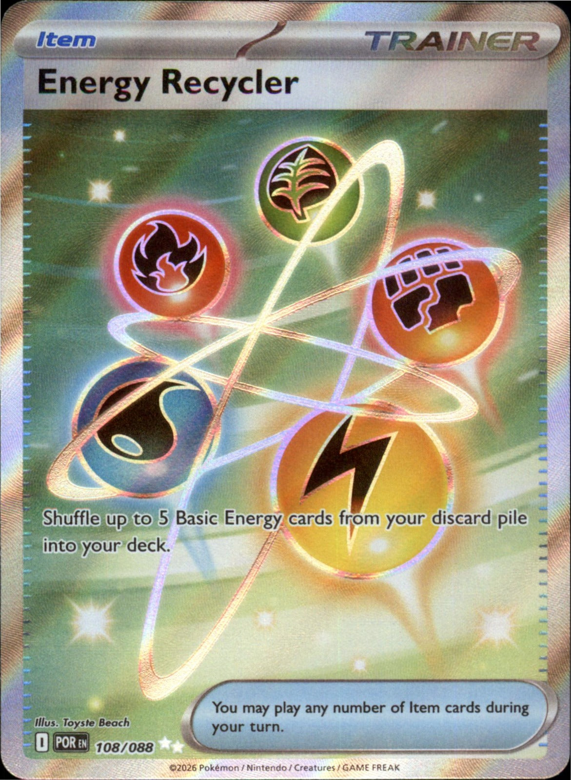 Pokemon Energy Recycler Ultra Rare ME03: Perfect Order 108/088 NM Holo