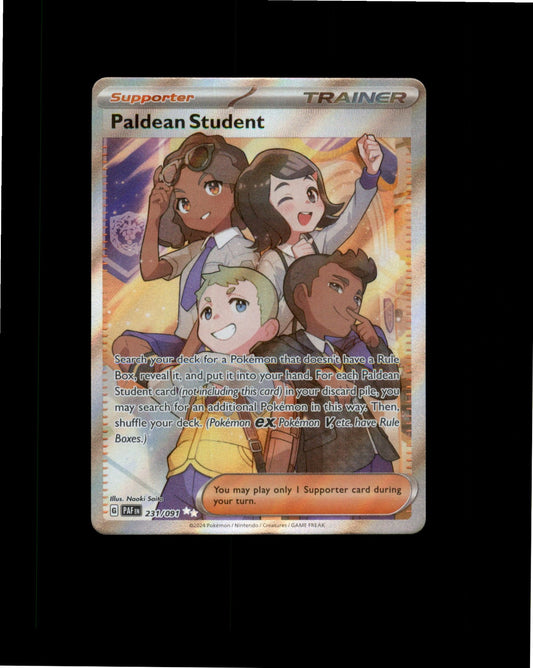 Pokemon Paldean Student - Ultra Rare SV: Paldean Fates 231/091 NM