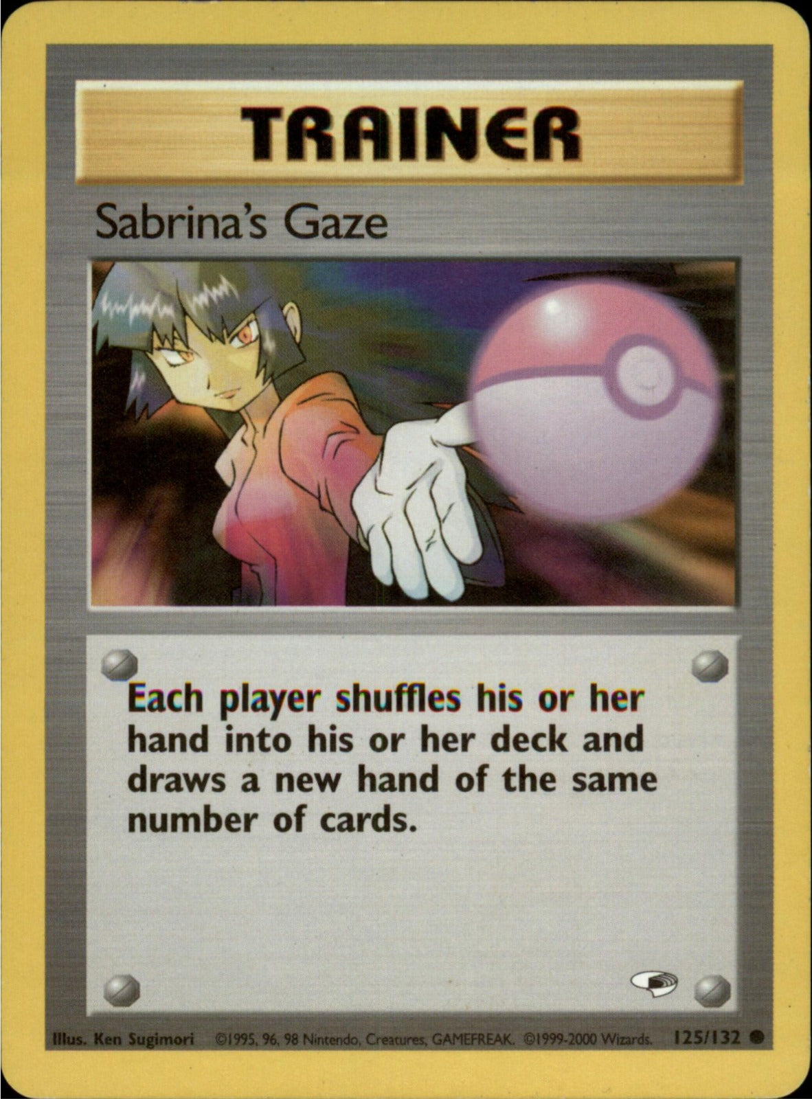 Pokemon Sabrina's Gaze Common Gym Heroes 125/132 LP Unlimited