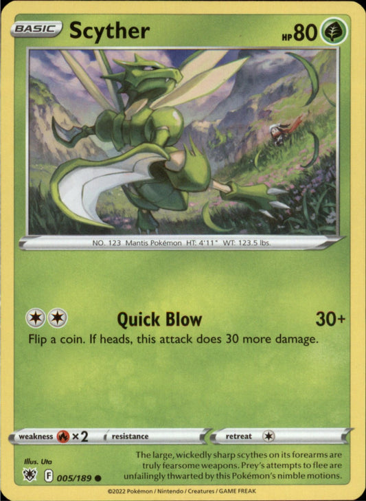 Pokemon Scyther (005) Common SWSH10: Astral Radiance 005/189 NM