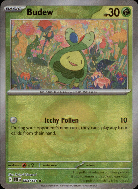 Pokemon Budew Common SV: Prismatic Evolutions 004/131 NM