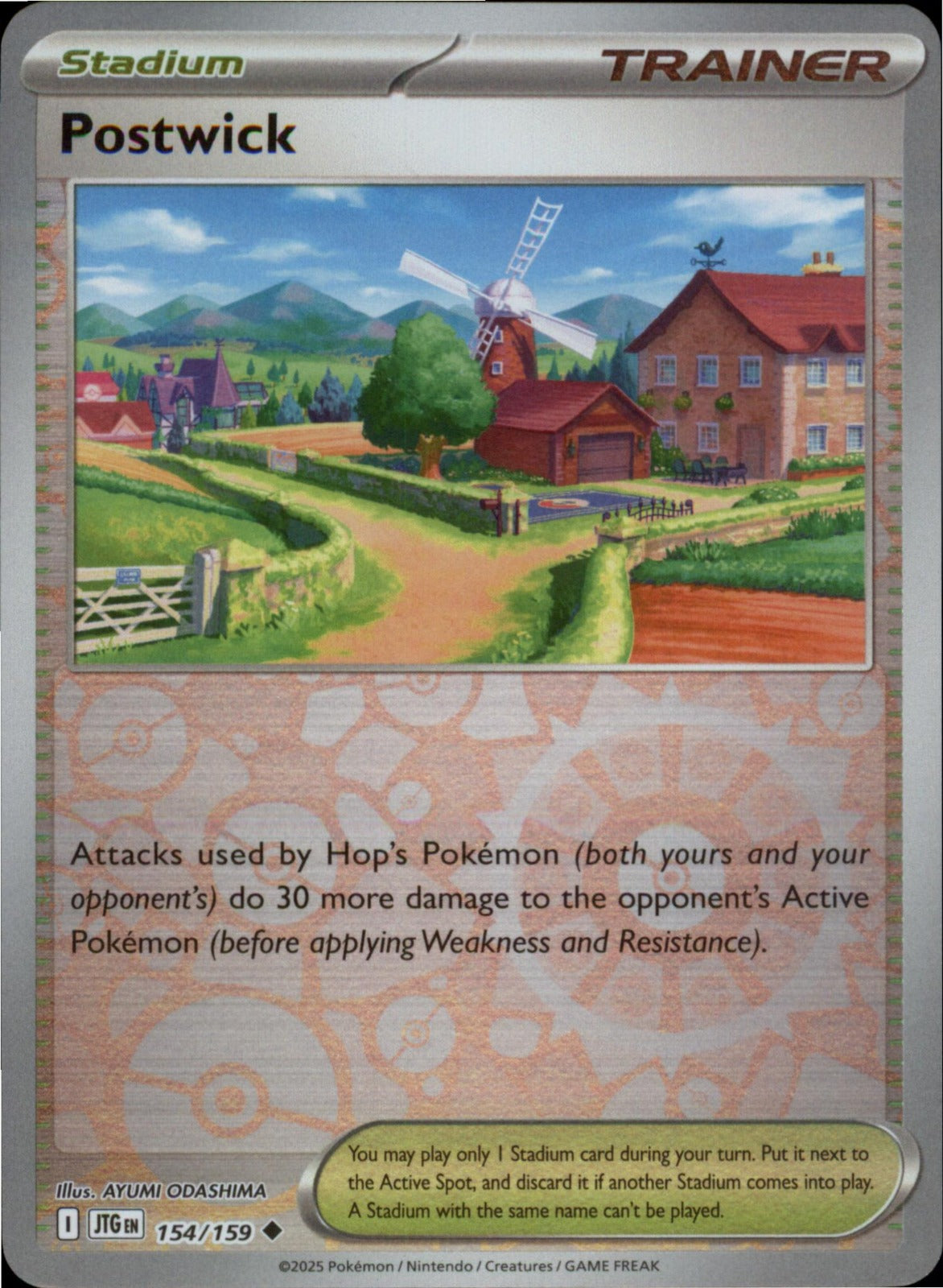 Pokemon Postwick Uncommon SV09: Journey Together 154/159 NM Reverse Holo