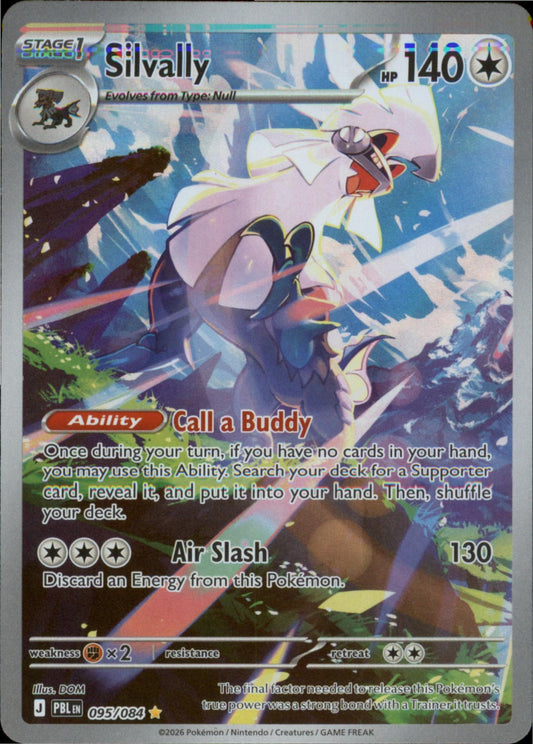 Pokemon Silvally Illustration Rare ME05: Pitch Black 095/084 NM Holo