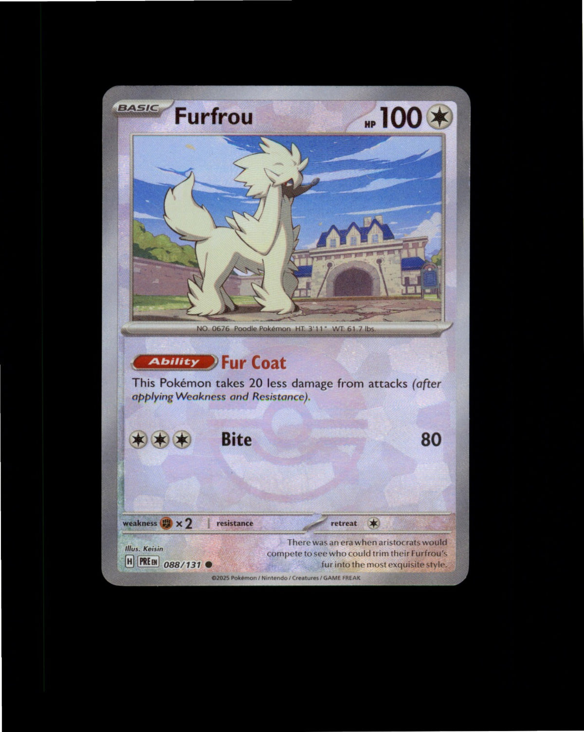 Pokemon Furfrou (Poke Ball Pattern) Common SV: Prismatic Evolutions 088/131 NM