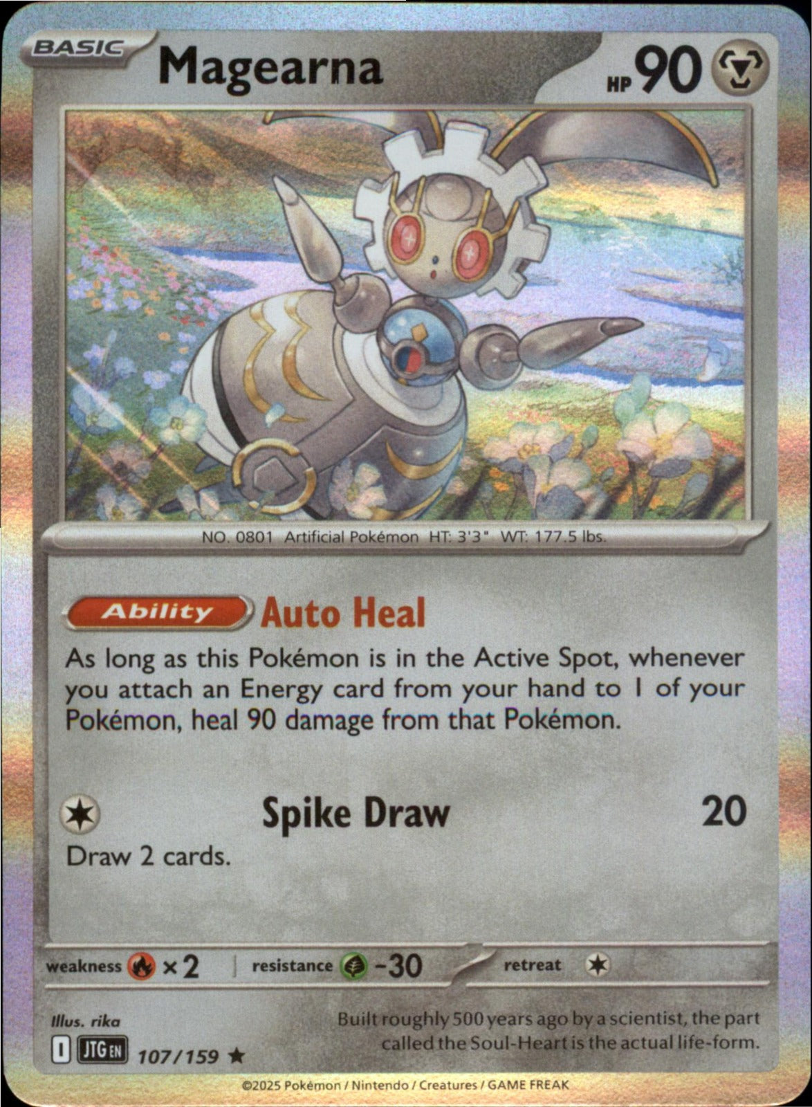 Pokemon Magearna Rare SV09: Journey Together 107/159 NM Holo