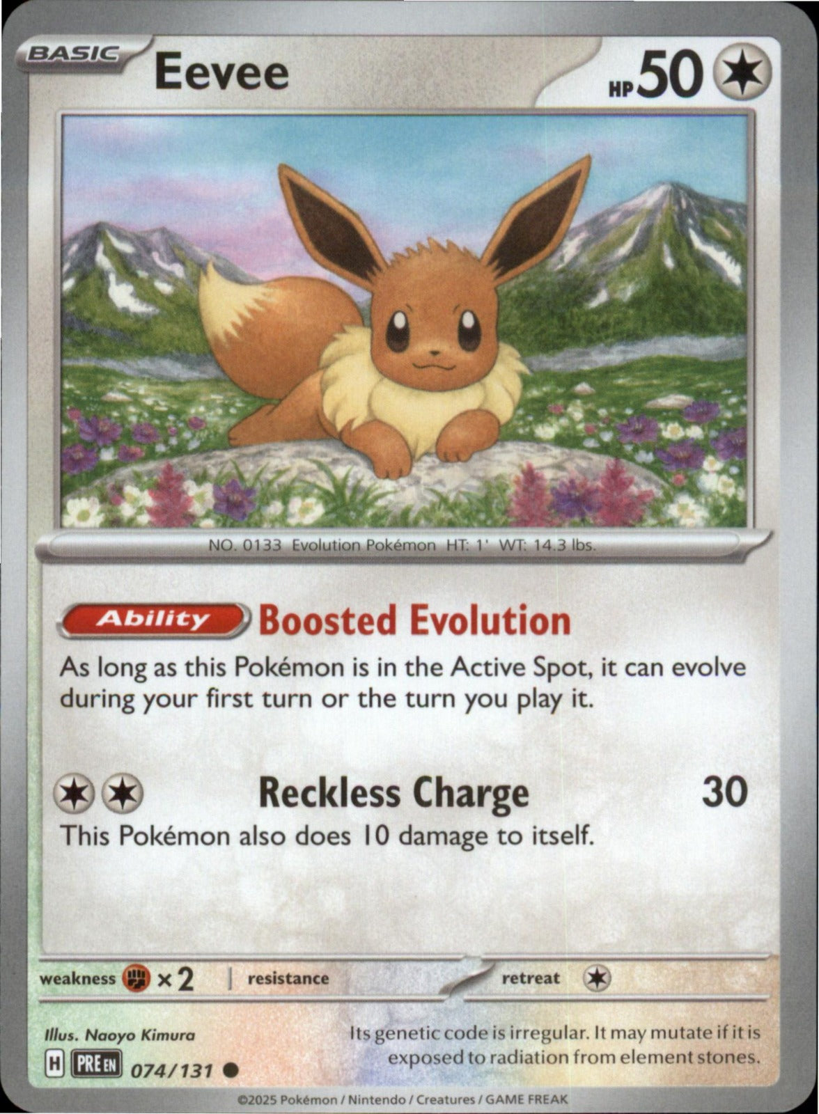 Pokemon Eevee Common SV: Prismatic Evolutions 074/131 NM