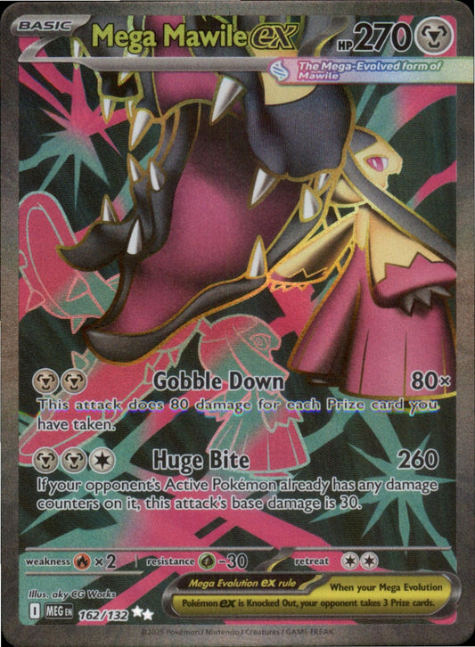 Pokemon Mega Mawile ex Ultra Rare ME01: Mega Evolution 162/132 NM Holo