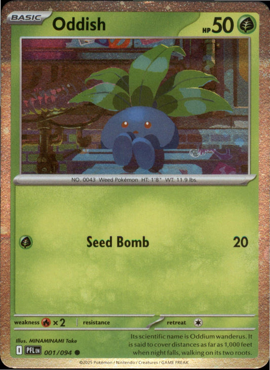 Pokemon Oddish (Cosmos Holo) Common  001/094 NM Holo