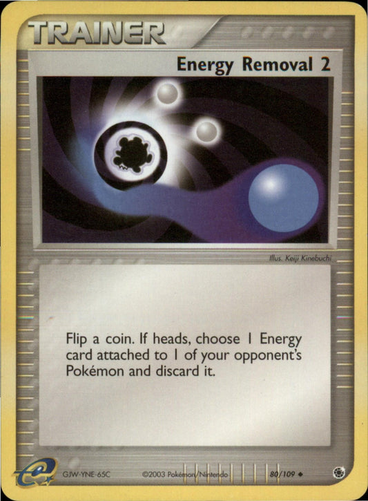 Pokemon Energy Removal 2 Uncommon EX Ruby and Sapphire 80/109 LP