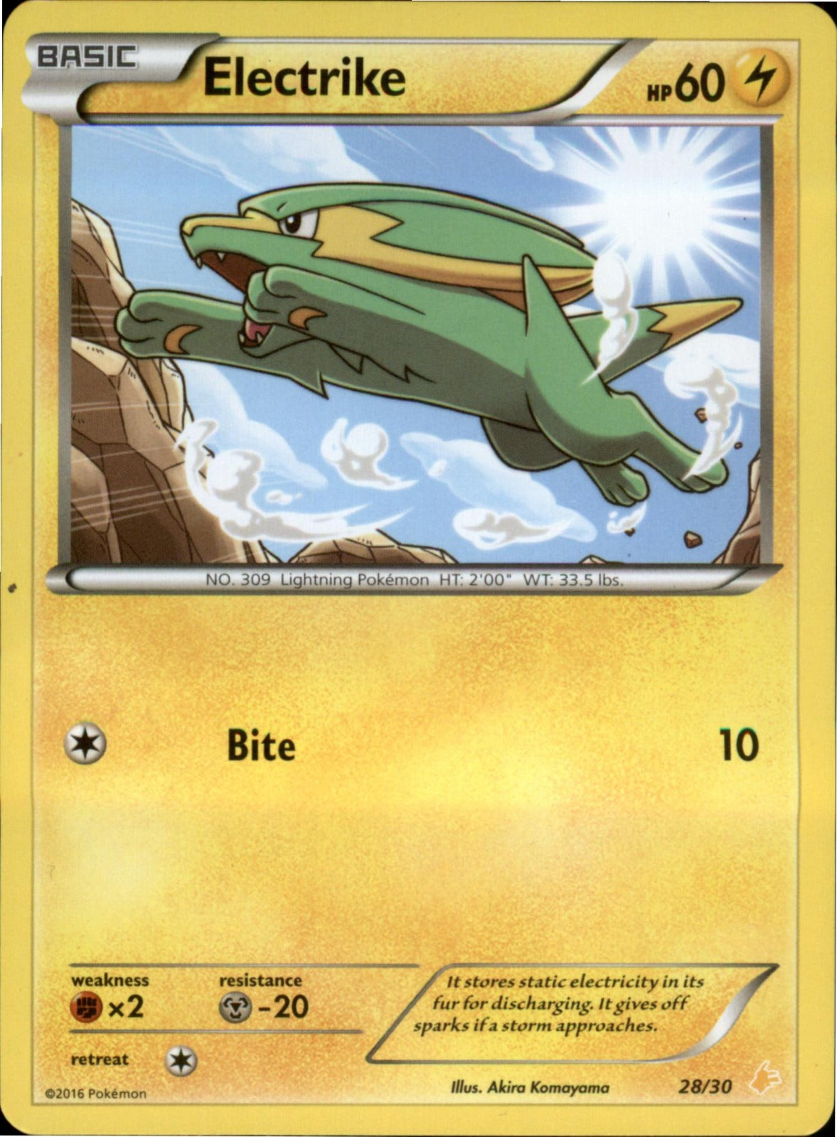 Pokemon Electrike (28) Common XY Trainer Kit: Pikachu Libre & Suicune 28/30 LP