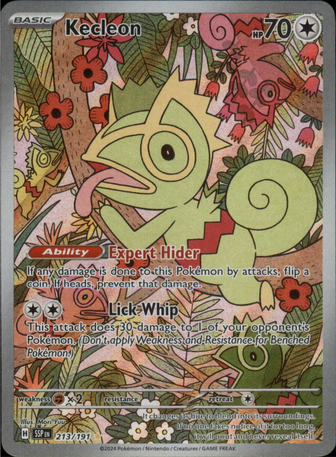 Pokemon Kecleon Illustration Rare SV08: Surging Sparks 213/191 NM Holo