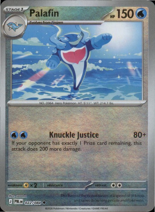 Pokemon Palafin Uncommon ME05: Pitch Black 022/084 NM Reverse Holo