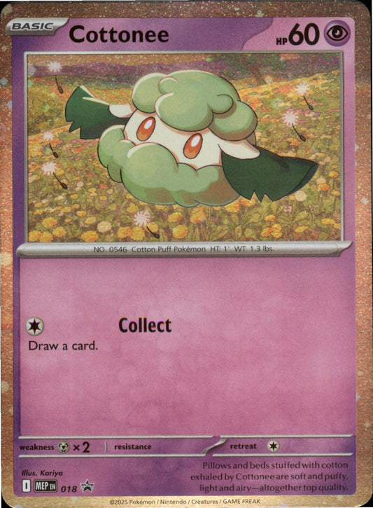 Pokemon Cottonee (Cosmos Holo) Promo ME: Mega Evolution Promo 018 NM Holo