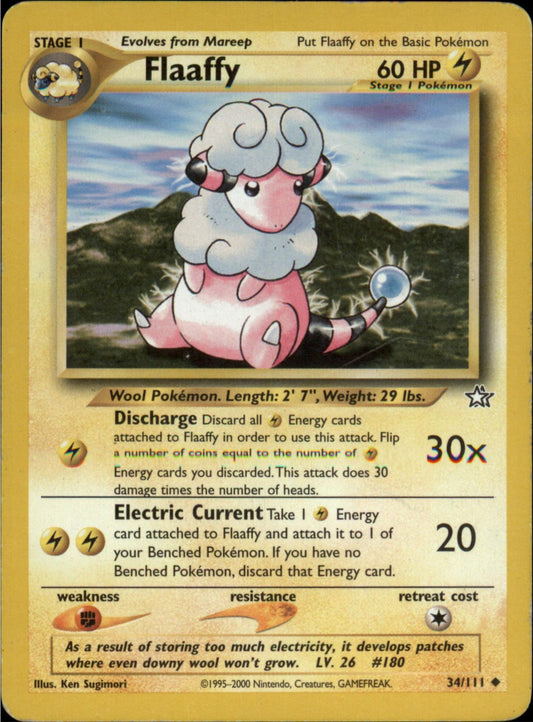 Pokemon Flaaffy Uncommon Neo Genesis 034/111 HP