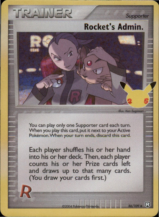 Pokemon Rocket's Admin. Celebrations: Classic Collection 86/109 NM