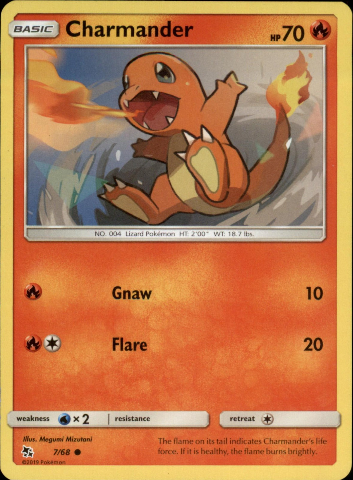 Pokemon Charmander Common Hidden Fates 7/68 LP