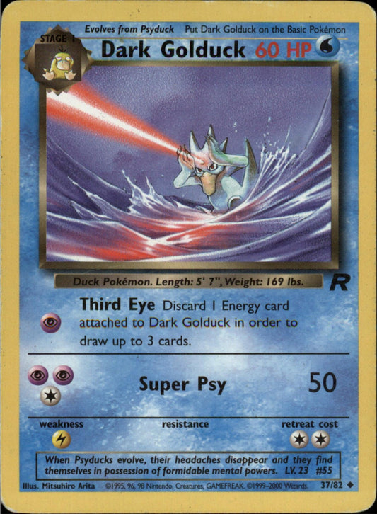 Pokemon Dark Golduck Uncommon Team Rocket 37/82 HP