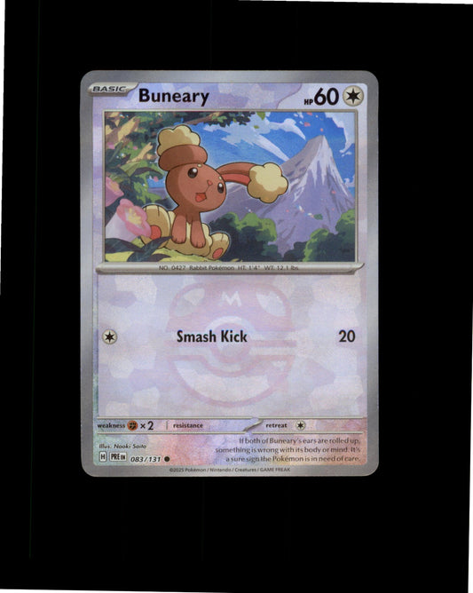 Pokemon Buneary (Master Ball Pattern) Common SV: Prismatic Evolutions 083/131 NM