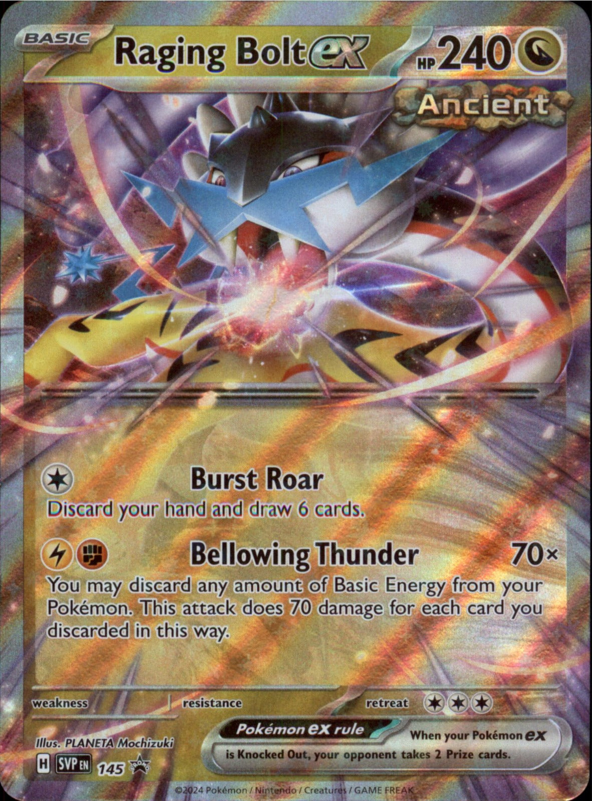 Pokemon Raging Bolt ex Promo SV: Scarlet & Violet Promo Cards 145 NM Holo