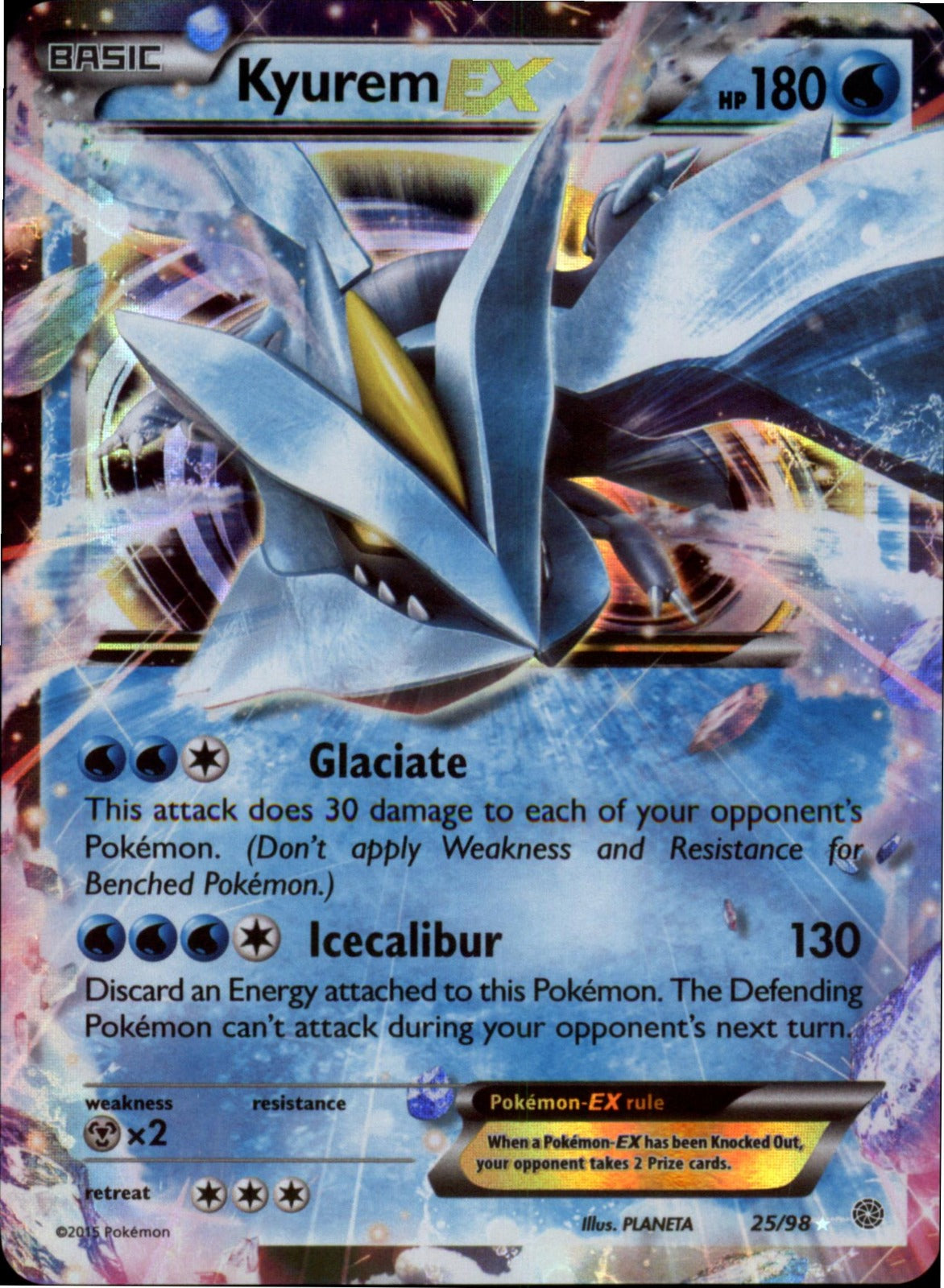 Pokemon Kyurem EX Ultra Rare XY - Ancient Origins 25/98 NM