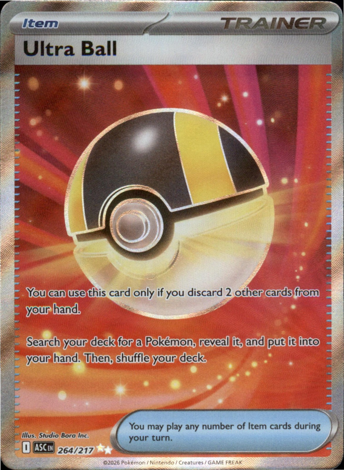 Pokemon Ultra Ball Ultra Rare ME: Ascended Heroes 264/217 NM Holo