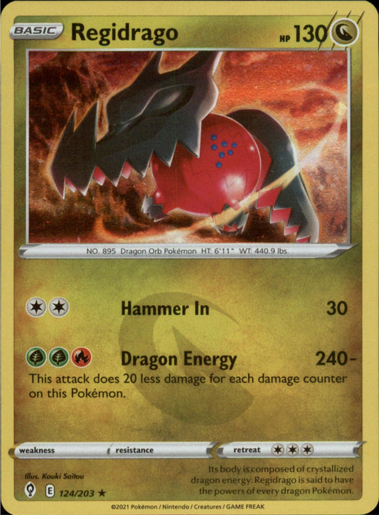Pokemon Regidrago - (Cosmos Holo) Holo  124/203 NM