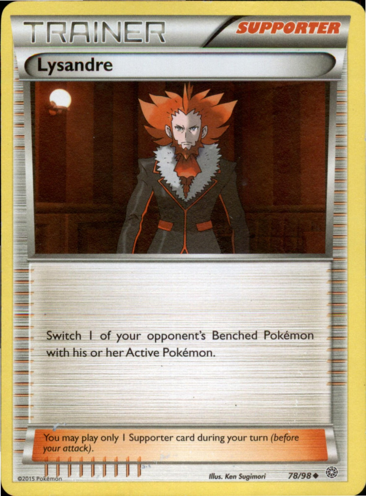Pokemon Lysandre Uncommon XY - Ancient Origins 78/98 LP