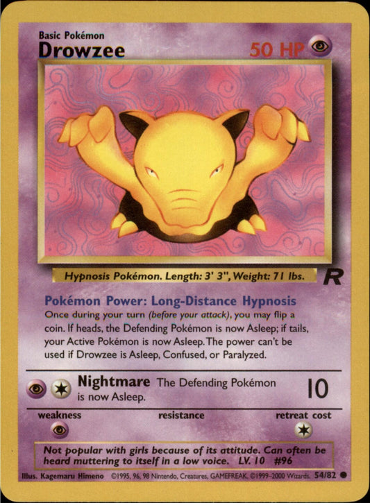 Pokemon Drowzee Common Team Rocket 54/82 NM Unlimited