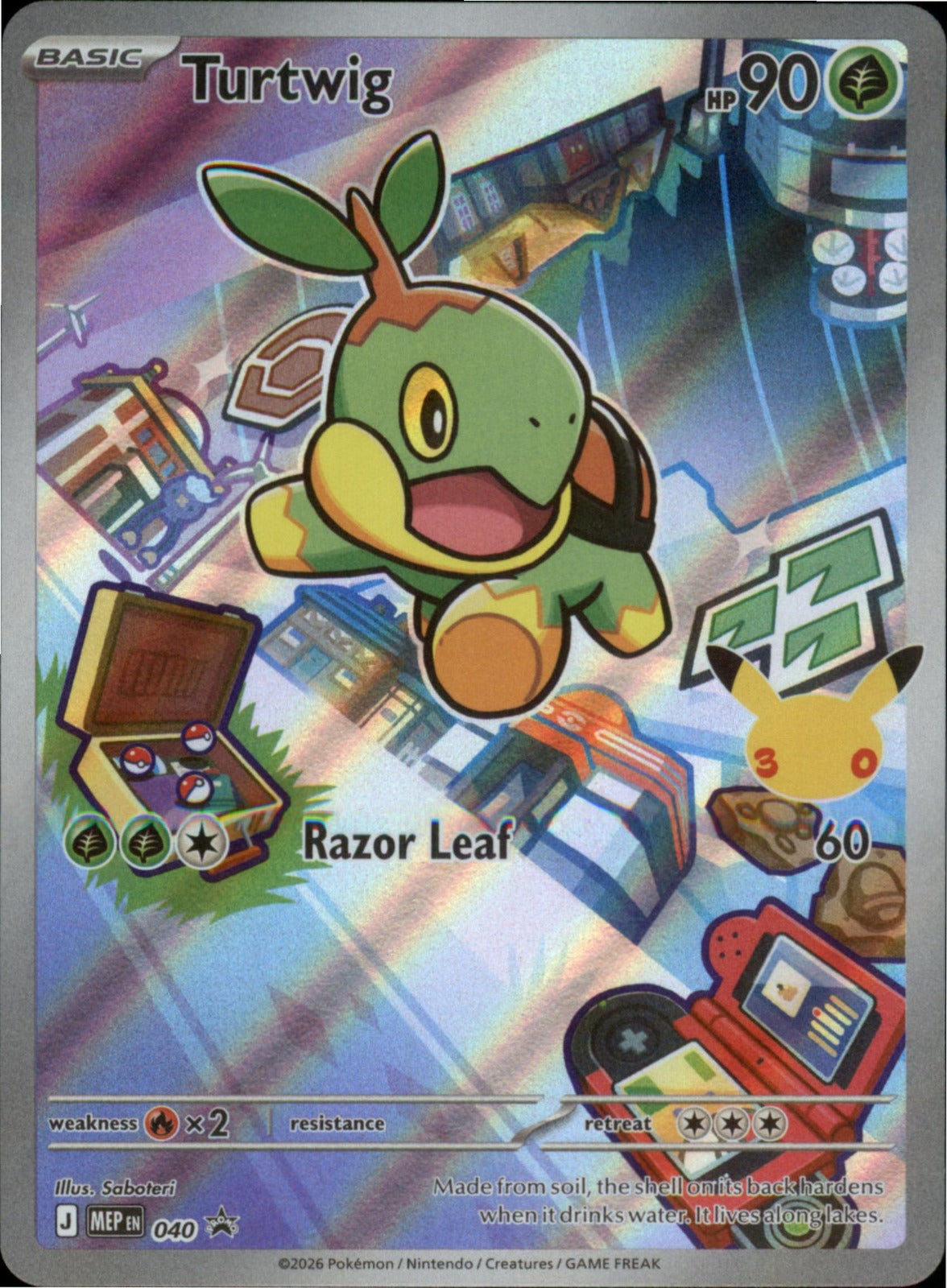 Pokemon Turtwig Promo ME: Mega Evolution Promo 040 NM Holo