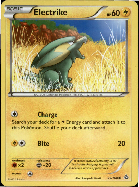 Pokemon Electrike Common XY - Primal Clash 59/160 LP