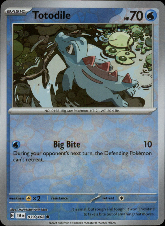 Pokemon Totodile Common SV05: Temporal Forces 039/162 NM Reverse Holo
