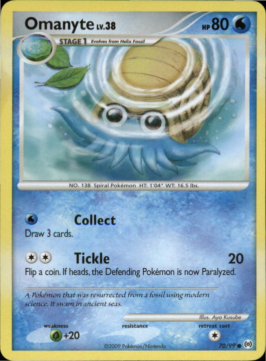 Pokemon Omanyte Common Arceus 70/99 NM