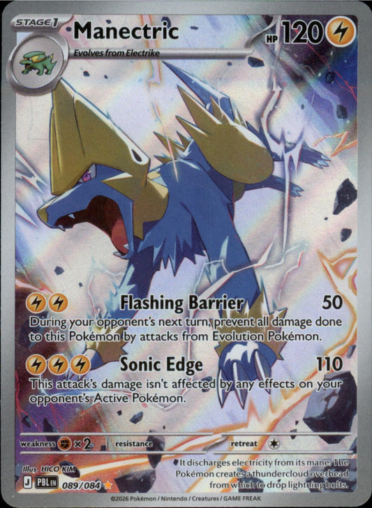 Pokemon Manectric Illustration Rare ME05: Pitch Black 089/084 NM