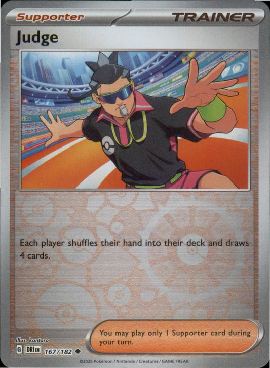 Pokemon Judge Uncommon SV10: Destined Rivals 167/182 NM Reverse Holo