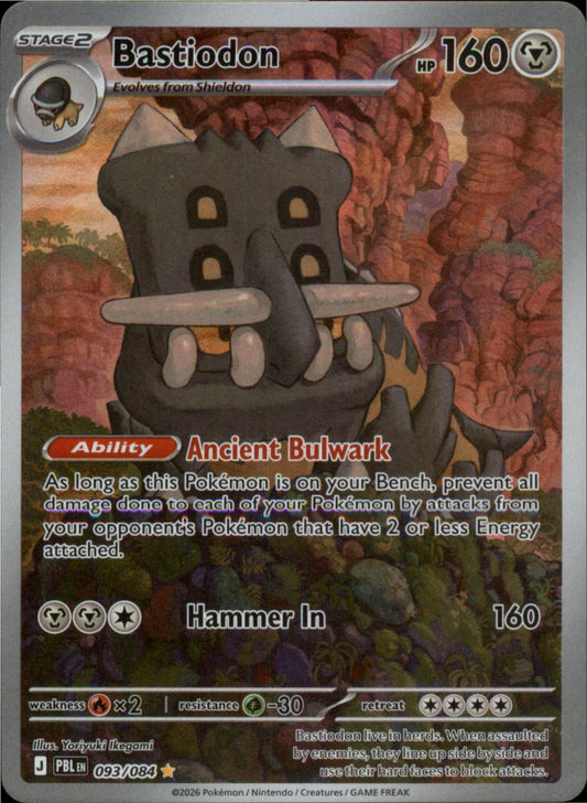 Pokemon Bastiodon Illustration Rare ME05: Pitch Black 093/084 NM Holo
