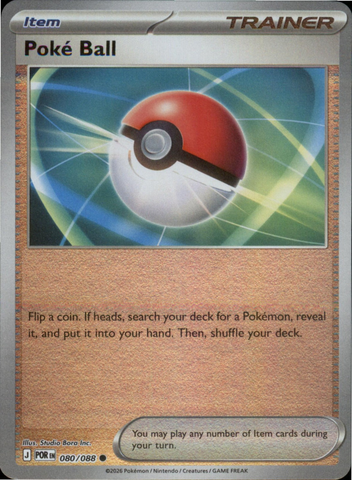 Pokemon Poke Ball Common ME03: Perfect Order 080/088 NM Reverse Holo