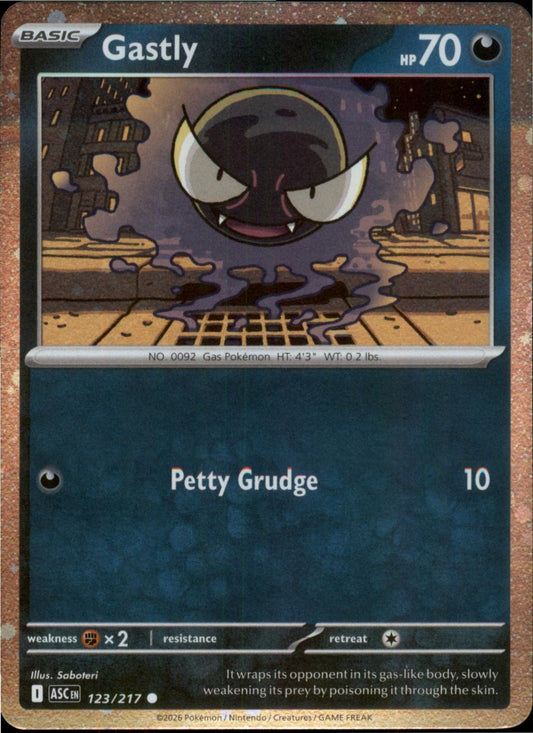 Pokemon Gastly (Cosmos Holo) Common Miscellaneous Cards & Products 123/217 NM