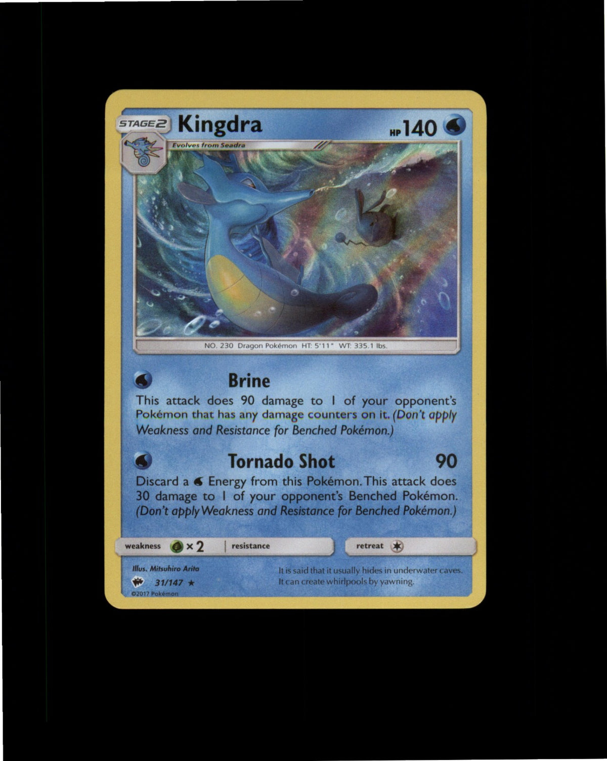 Pokemon Kingdra Holo Rare SM - Burning Shadows 31/147 NM