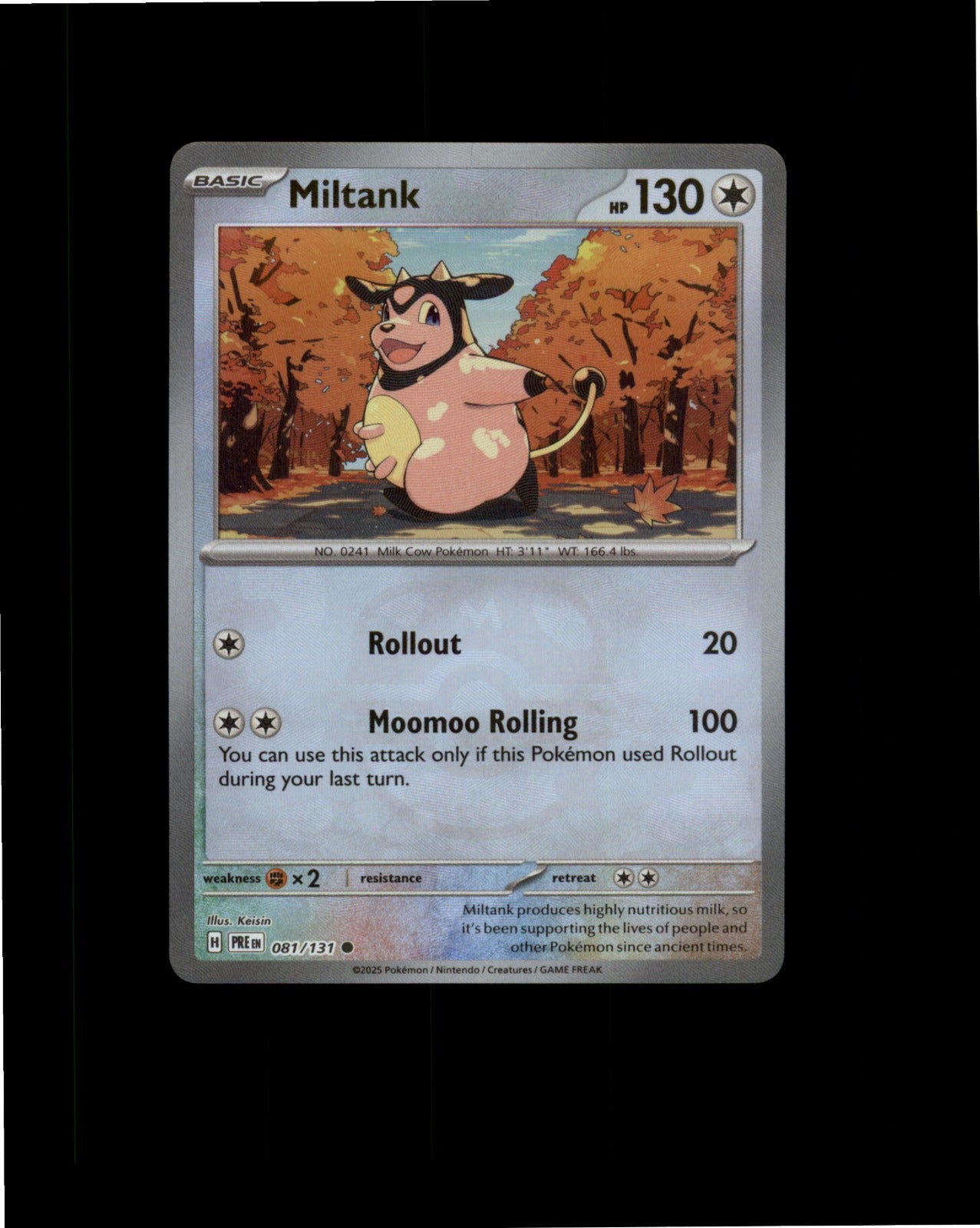 Pokemon Miltank (Master Ball Pattern) Common SV: Prismatic Evolutions 081/131 NM