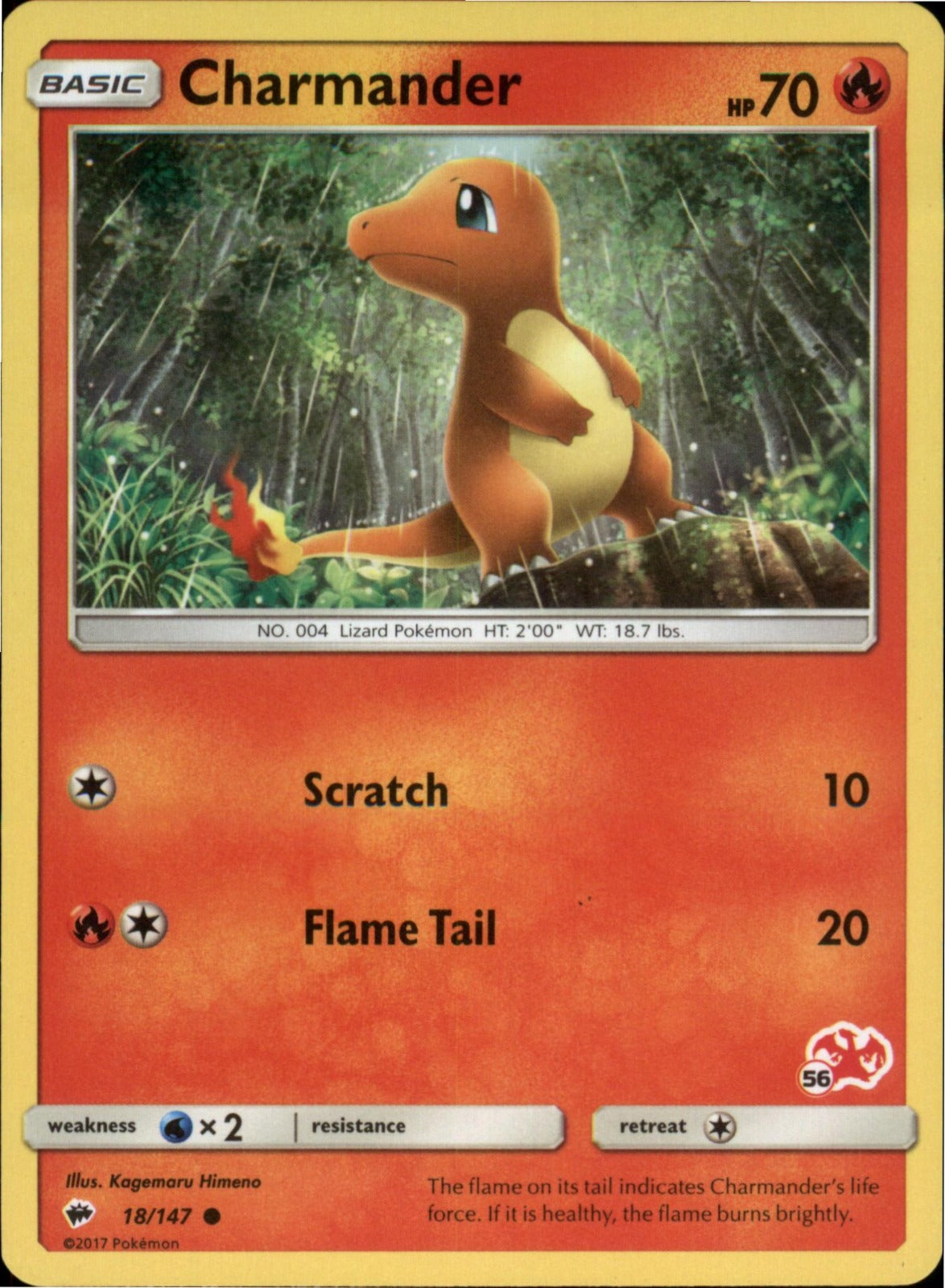 Pokemon Charmander 18/147 #56 Charizard Stamped Promo Battle Academy 018/147 NM