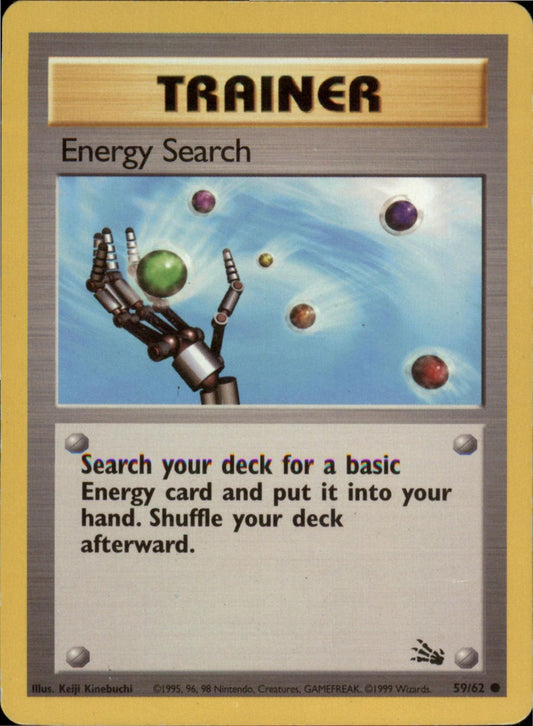 Pokemon Energy Search Common Fossil 59/62 LP Unlimited