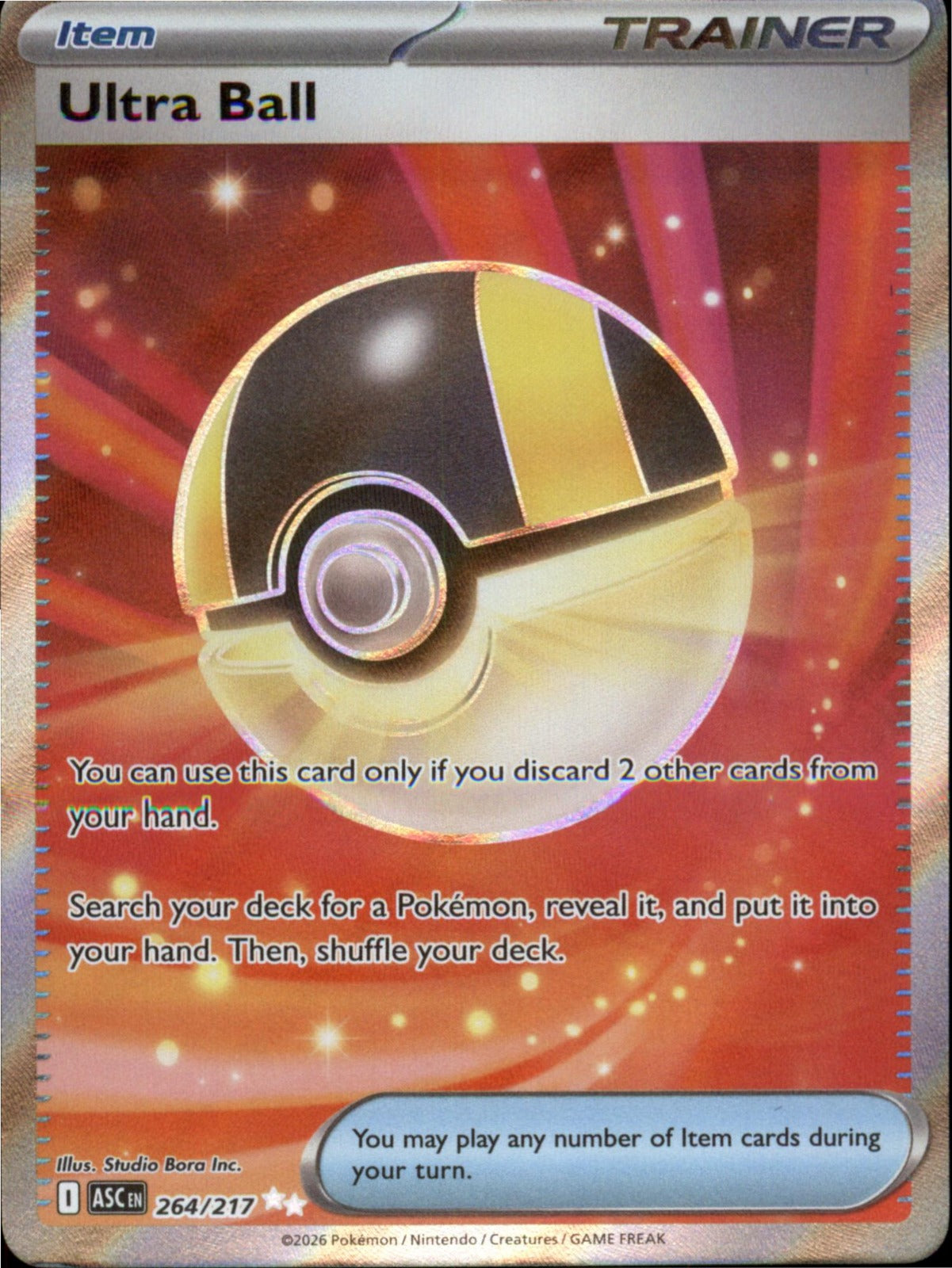 Pokemon Ultra Ball Ultra Rare ME: Ascended Heroes 264/217 NM Holo