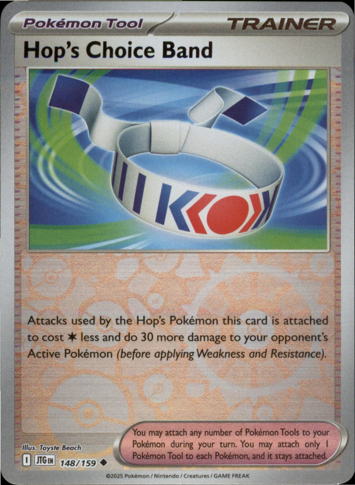 Pokemon Hop's Choice Band Uncommon Journey Together 148/159 NM Reverse Holo