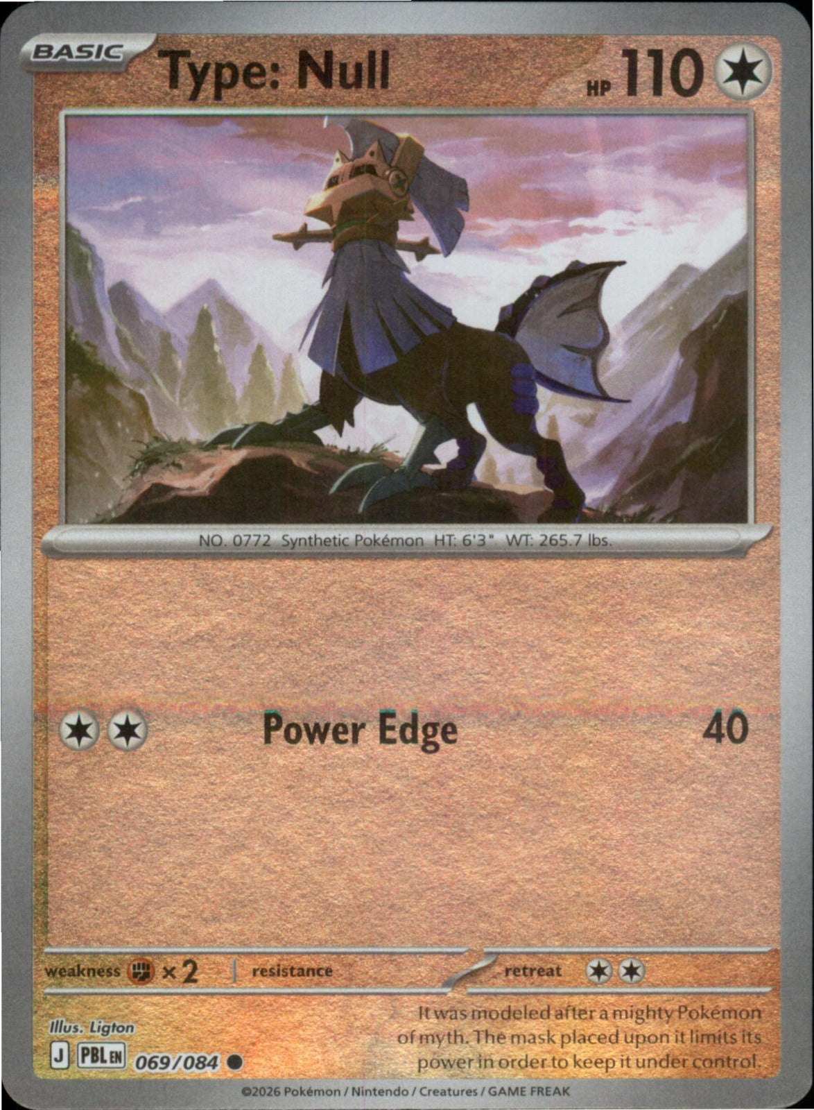 Pokemon Type: Null Common ME05: Pitch Black 069/084 NM Reverse Holo