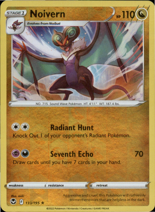 Pokemon Noivern Rare SWSH12: Silver Tempest Reverse Holo 133/195 NM