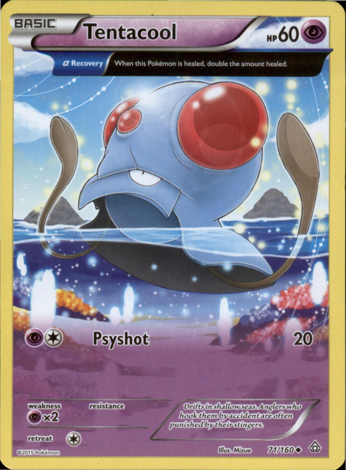 Pokemon Tentacool (Alpha) Uncommon XY - Primal Clash 71/160 LP